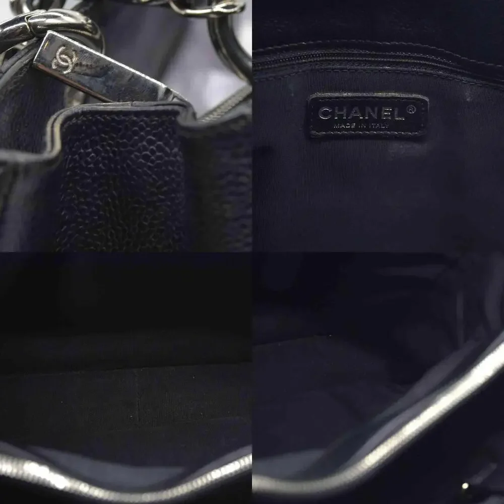 CHANEL Black Quilted Leather Double C Tote